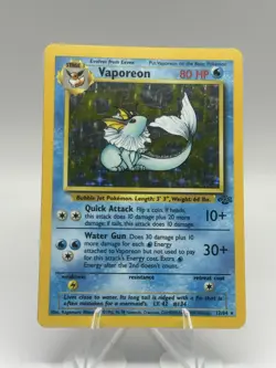 Vaporeon 12/64 Jungle Rare Holo Pokemon Card WOTC Vintage MP - Image 1