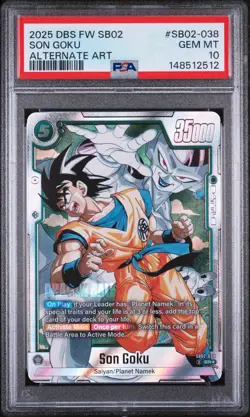 2025 DRAGON BALL SUPER CARD GAME FUSION WORLD MANGA BOOSTER 02 SON GOKU PSA 10 - Image 1