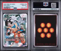 2025 DRAGON BALL SUPER CARD GAME FUSION WORLD MANGA BOOSTER 02 SON GOKU PSA 10 - Image 3