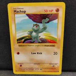 1999 Machop Pokemon Base Set Shadowless 52/102 Vintage Original 1st Year Card 52 - Image 3