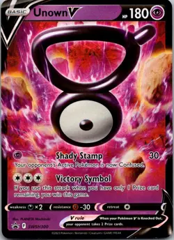 Unown V Holofoil Promo SWSH: Sword & Shield Promo Cards SWSH300 NM - Image 1