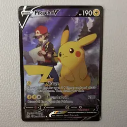 Pokemon Pikachu V Ultra Rare Holo Lost Origin TG16/TG30 190 HP Card - Image 1