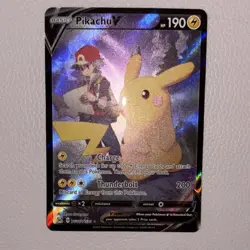 Pokemon Pikachu V Ultra Rare Holo Lost Origin TG16/TG30 190 HP Card - Image 3