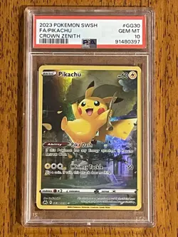 2023 Pokemon SWSH Crown Zenith Pikachu Galarian Gallery #GG30/GG70 PSA 10 - Image 2