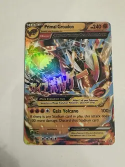 Pokemon Primal Groudon-EX 86/160 Primal Clash Full Art Holo Mega MP 2015 - Image 1