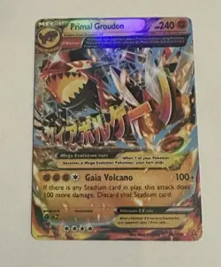 Pokemon Primal Groudon-EX 86/160 Primal Clash Full Art Holo Mega MP 2015 - Image 2