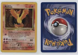 Moltres Holo Pokemon Fossil #12 1999 - Image 3