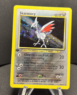 Skarmory 13/111 1st Edition Neo Genesis Holo Rare Pokemon has crease - Image 1