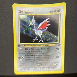 Skarmory 13/111 1st Edition Neo Genesis Holo Rare Pokemon has crease - Image 4