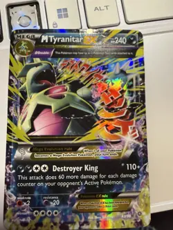 Pokemon TCG Mega M Tyranitar EX Holo Ultra Rare Card 43/98 - Image 1