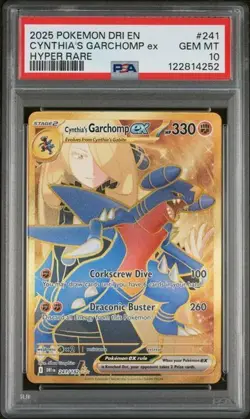 Cynthia's Garchomp ex 241 Pokemon Destined Rivals PSA 10 - Image 1
