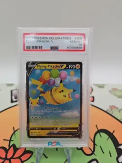 2021 POKEMON CELEBRATIONS #006 FLYING PIKACHU V PSA 10 - Image 1
