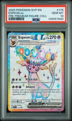 2025 POKEMON SVP EN-SV BLACK STAR PROMO #175 ESPEON EX PSA 10 - Image 1