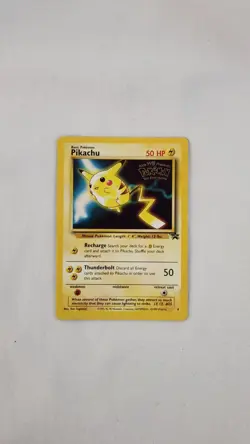 1999 Pokemon TCG Pikachu #4 Black Star Promo WB Kids Movie. - Image 1