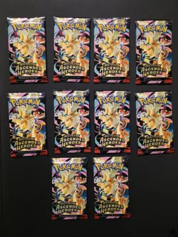 Lot of (x10) Pokemon Mega Evolutions 10 X Ascended Heroes Sealed Booster Packs - Image 1
