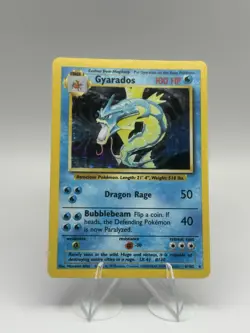 Rare! Pokemon Gyarados Holo Rare Base Set Unlimited 6/102 Vintage MP - Image 1