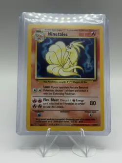 Pokemon TCG Ninetails Base Set Unlimited Holo Rare 12/102 Vintage MP - Image 3