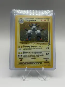Moderately Played LP/MP 2000 Pokemon WOTC Base Set 2 Magneton 9/130 Holo Rare - Image 3