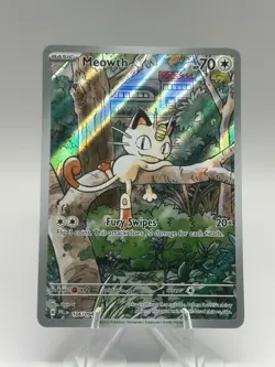 Pokemon TCG Meowth 106/094 Illustration Rare, Full Art, Phantasmal Flames NM-MT - Image 1