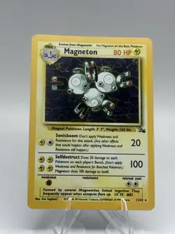 Pokemon TCG Magneton 11/62 Fossil Holo MP - Image 1