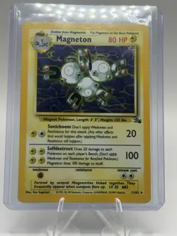 Pokemon TCG Magneton 11/62 Fossil Holo MP - Image 3