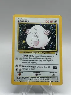 1999-2000 Chansey Pokemon Base Set 2 - 3/130 Holo Rare Vintage WoTC LP/MP - Image 1