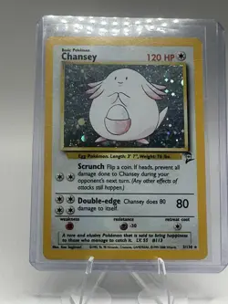 1999-2000 Chansey Pokemon Base Set 2 - 3/130 Holo Rare Vintage WoTC LP/MP - Image 3