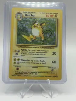 Pokemon TCG Raichu 14/102 Base Set Unlimited Holo Rare - LP - Image 3