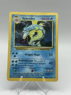 Pokemon Gyarados Unlimited Holo Rare Base Set 6/102 MP - Image 1