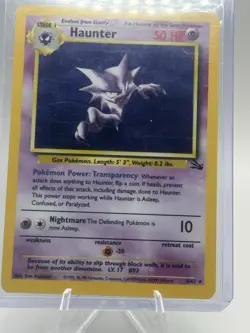 Haunter ⭐ 6/62 Holo Rare Fossil 1999 Pokemon NM/LP - Image 3