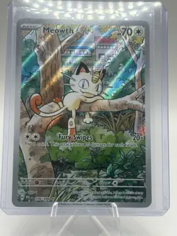 Meowth 106/94 Illustration Rare ME02: Phantasmal Flames Pokemon TCG NM - Image 3