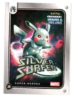 Silver Surfer (Pikachu) #39 - Holo Heros & Villains Circles U Variation- Pokemon - Image 1