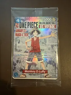 One Piece College Basketball US Voyage Monkey.D.Luffy Card - Image 1