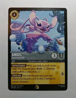 Disney Lorcana Card Angel Experiment 624 Legendary Winterspell - Image 1