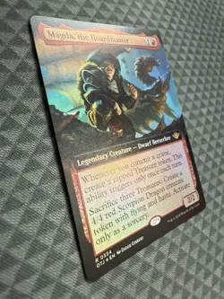 MTG Magda, the Hoardmaster #0334 Foil Extended Art Rare Outlaws of TJ (OTJ) - Image 2