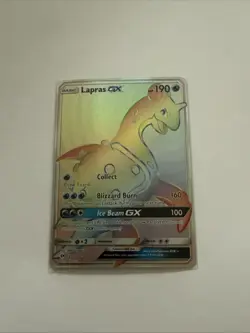 Lapras GX 151/149 Secret Rare Rainbow SM Base Set Pokemon Card LP/MP - Image 1