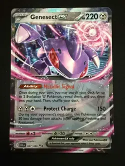 Genesect ex 067/086 SV Black Bolt Double Rare Pokemon TCG Card NM - Image 1