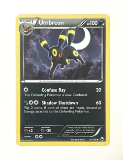 Umbreon 61/108 - B&W Dark Explorers - Pokemon Card Uncommon - LP/MP Mod Play - Image 1