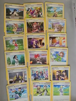 Pokemon People TCG Trainer Card Lot Bruno Sonia Aroma Lady Doctor Kamado 18x - Image 1