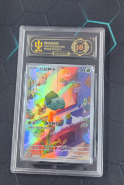 Pokemon TCG S-Chinese Bulbasaur Promo 097/SV-P Rare Holo Card APH 10 - Image 1