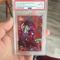 Dragon Ball Evil Saiyan Foil #072 Heroes Universe Mission 4 PSA 10 2018 Card - Image 1