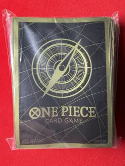 Pack of 70 Bandai One Piece Card Game Sleeves - Black Gold - Image 1