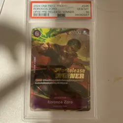 PSA 10 Graded - Roronoa Zoro OP06 Pre Release Winner P-045 - One Piece Card Game - Image 1