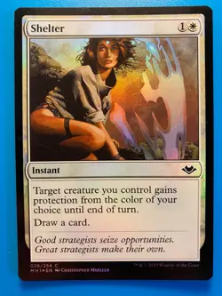 MTG 1x FOIL Shelter # 28 Modern Horizons Pauper Magic the Gathering Card x1 NM - Image 1