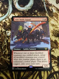 Akki Battle Squad (Extended Art) #57 (NM) Kamigawa Neon Dynasty NEC Magic MTG - Image 1