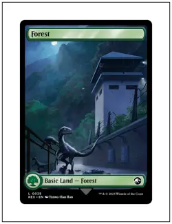1x Forest 0025 - Jurassic World Full Art, Magic the Gathering MTG NM - Image 2