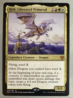 MTG / Rith, Liberated Primeval / DMU #214 Regular / Mythic / NM *w/Dragon Token - Image 1