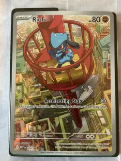 Pokemon TCG Riolu 010 Promo with Mega Evolution Dividers - Image 1