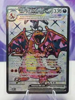 Pokemon Card Charizard EX 215/197 Obsidian Flames Full Art Holo NM - Image 1
