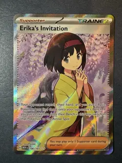 Pokemon TCG Scarlet & Violet Trainer Supporter Erika's Invitation 196/165 - Image 1